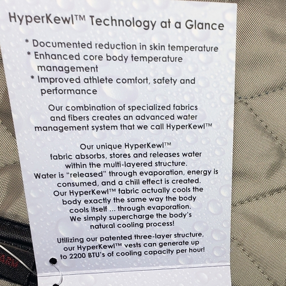 Techniche Hyperkewl Plus Evaporative Cooling Sport Vest Adult 6529 - Picture 5 of 8